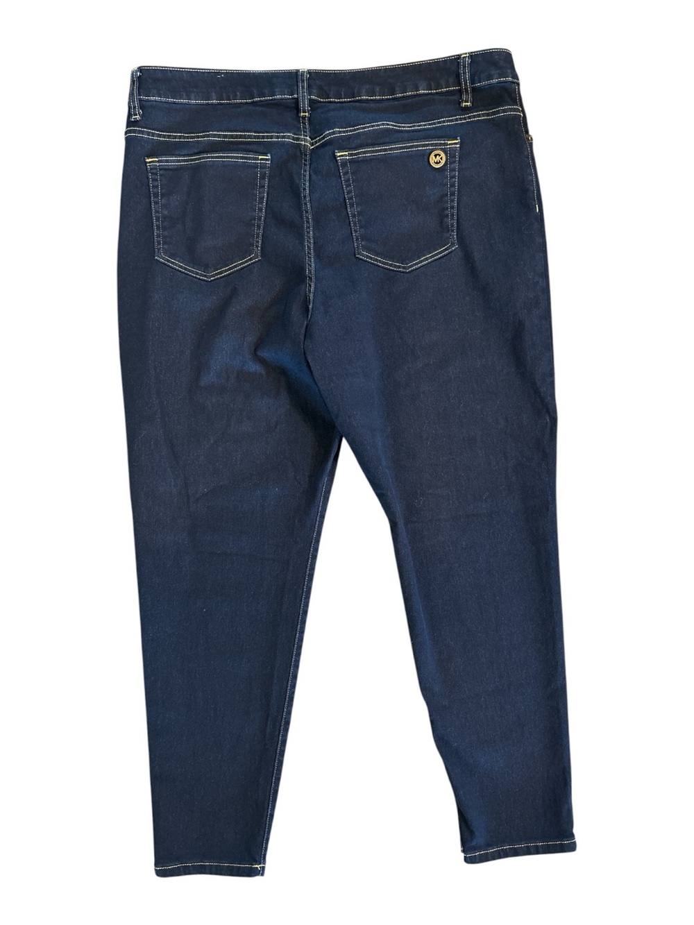 Michael Kors Navy Blue Jeans with Yellow Stitching - Picture 2 of 5